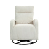 JiaDa Upholstered Swivel Glider.Flannel fabric.Rocking Chair for Nursery in Beige.Modern Style One Left Bag - V.I.P Digital Presence