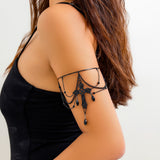 Sweet and Cool Gothic Cross Crystal Chain Multi layer Open Arm Bracelet Hand Ornament Leg Chain - V.I.P Digital Presence