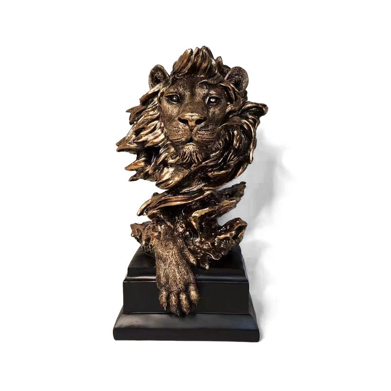 Creative Lion Head Decoration Home Living Room Resin Wine Cabinet Decoration - V.I.P Digital Presence