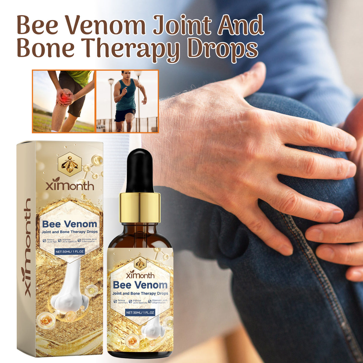 Bee Venom Joint Repair Drops Relieve Knee, Elbow And Wrist Soreness Massage Treatment Revitalize Joints - V.I.P Digital Presence