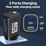 Computer laptop adapter GaN GaN PD65W fast charging head QC3.0 charger - V.I.P Digital Presence