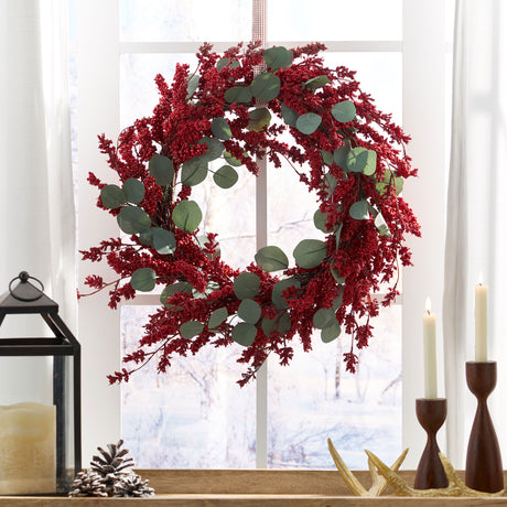 29" EUCALYPTUS/BERRY WREATH - V.I.P Digital Presence
