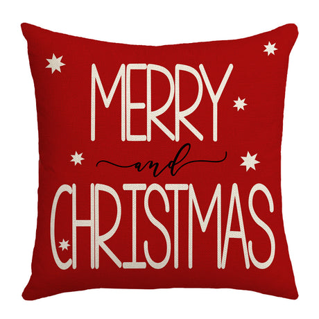 Grid Christmas linen pillowcase, Christmas tree snowflake home decoration pillowcase, sofa cushion pillowcase - V.I.P Digital Presence
