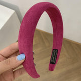 Candy colored velvet with wide edge sponge headband flocking - V.I.P Digital Presence