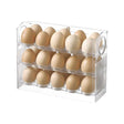 Large-capacity fridge egg storage, portable multi-layer tray, auto-open/close holder - V.I.P Digital Presence