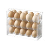 Large-capacity fridge egg storage, portable multi-layer tray, auto-open/close holder - V.I.P Digital Presence