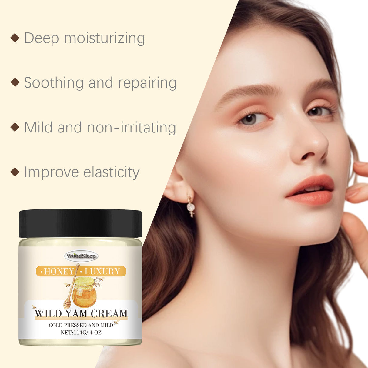 Honey Moisturizing Care Cream Relieves Dry Skin And Nourishes Delicate Skin Elasticity