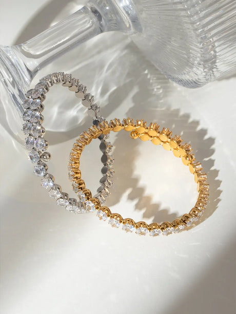 Stainless Steel Inlaid Zircon Bracelet - V.I.P Digital Presence