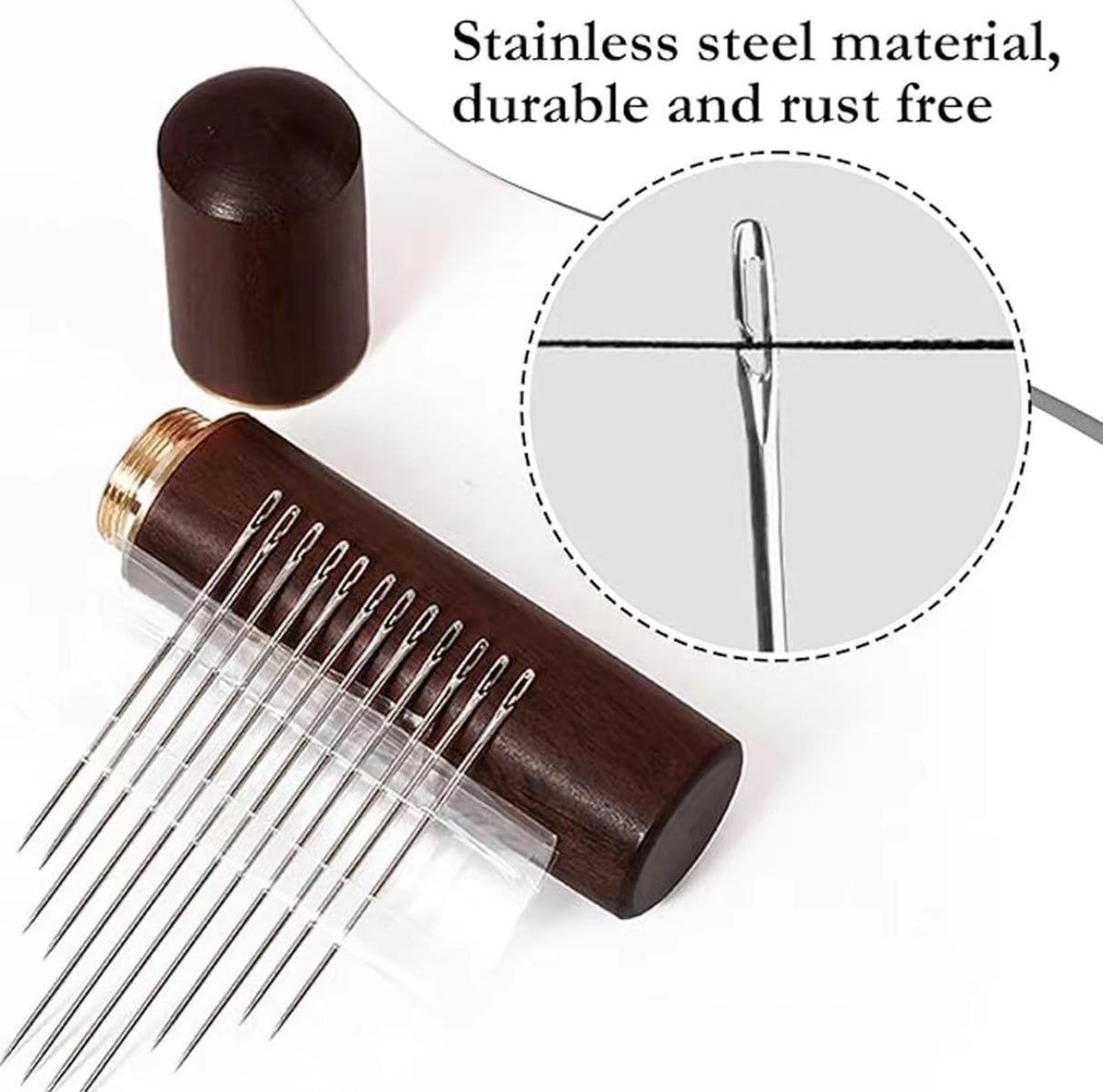 Wodden Case Needle Set