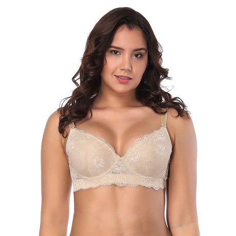 Underwear lace sexy bra thin mold cup steel ring - V.I.P Digital Presence