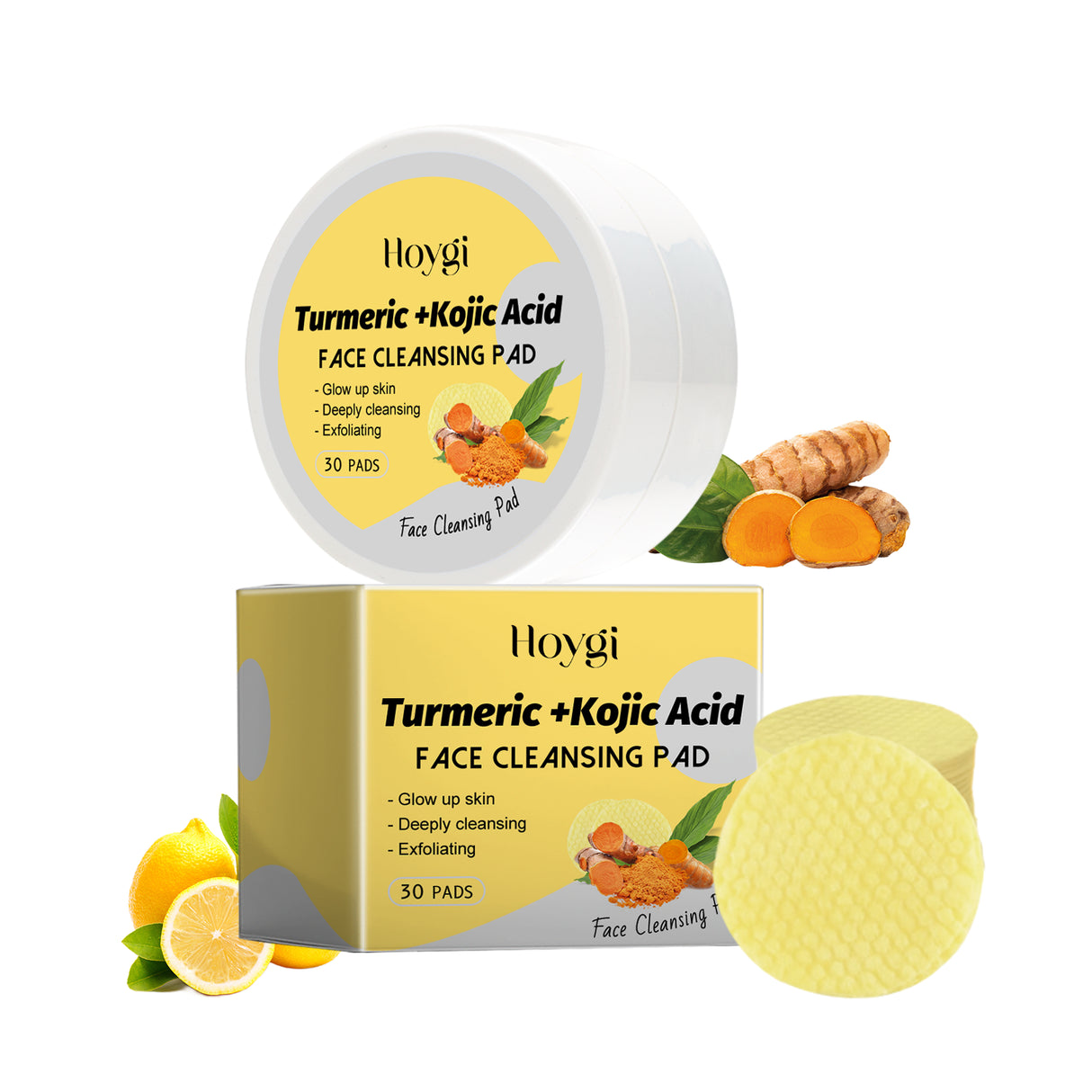 Turmeric Acid Cleansing Pad Gently Cleans Facial Pores And Moisturizes Refreshing And Moisturizing Cleansing Pad