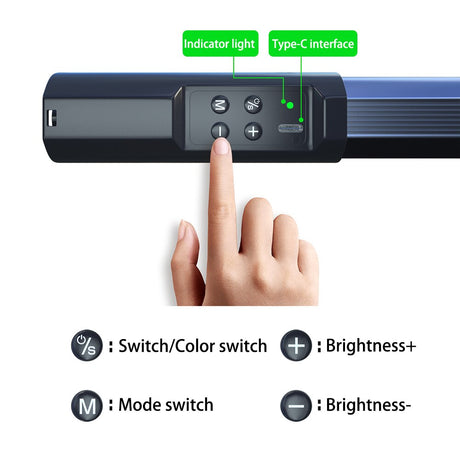 RGB Colorful LED Stick Fill Light Handheld 3200K-5600K LED Flash Light stick Speedlight Photographic Lighting - V.I.P Digital Presence