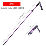 Anti Shock Walking Stick Telescopic Baton Trekking Stick Ultralight Aluminum Alloy Tactical Walking Canes 5-Section 1Piece