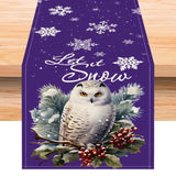 Owl Linen Table Flag Christmas Day Table Decoration Tablecloth Kitchen Restaurant Tablecloth Tea Table Cloth - V.I.P Digital Presence