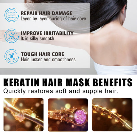 Moisturizing And Smooth Hair Mask, Repair Dry Hair, Split Hair, Smooth, Smooth And Moisturizing Hair Mask - V.I.P Digital Presence