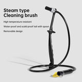 Barista tool: long - handle cleaning brush for coffee machine steam, with replaceable head to remove brew head dirt - V.I.P Digital Presence