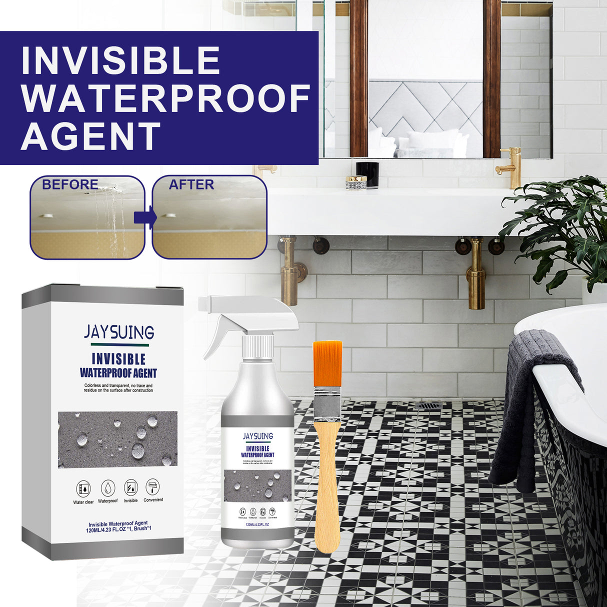 Waterproof Glue Bathroom Pipe Smash Free Brick Roof Exterior Wall Multifunctional Seal Leak Proof Spray - V.I.P Digital Presence