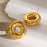 Stainless Steel Cutout Round Shape Earrings - V.I.P Digital Presence