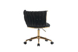 Office desks and chairs, with adjustable wheels and cushioned office desks and chairs that conform to ergonomics (black)