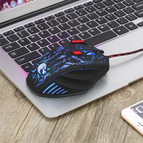 Flowing Crack Colorful Luminous Gaming Mouse Wired Blaze Bird Mouse - V.I.P Digital Presence
