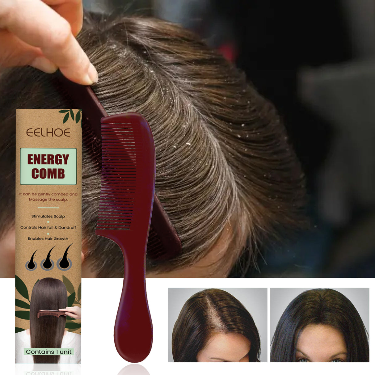 Hair Care Comb Scalp Massage Treatment Dry Hair Smooth No Tangles Hair Care Comb - V.I.P Digital Presence