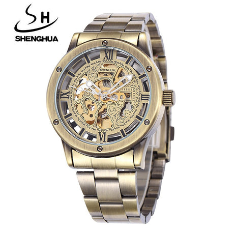 SHENHUA Men's Fashion Hollow out Watch Antique Fully Automatic Mechanical Watch - V.I.P Digital Presence