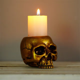 Small Golden Skull Decoration Desktop Small Storage succulent basin tabletop candle holder - V.I.P Digital Presence