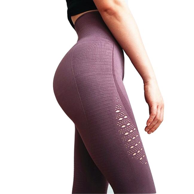 Super Stretchy Gym Tights Energy Seamless Tummy Control Yoga Pants High Waist Sport Leggings Purple Running Pants Women - V.I.P Digital Presence