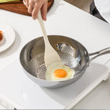 316 stainless steel uncoated complementary food pan, breakfast stir fry pan, non stick, low oil fume, deep frying pan, flat bottomed frying pan - V.I.P Digital Presence