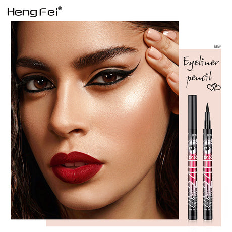 New 24H Makeup And Water-Repellent Eyeliner Hengfei Thick Black Waterproof Not Easy To Smudge Eyeliner - V.I.P Digital Presence