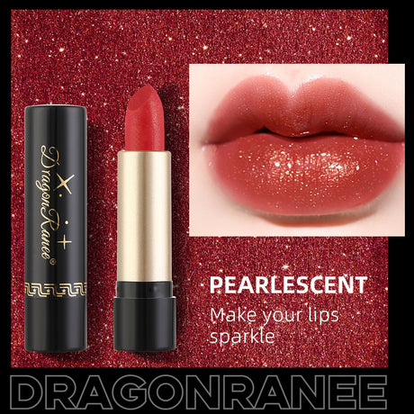 Gilt Pearlescent Dragon Fruit Peach Pink Lipstick Slightly Flashing Lipstick Moisturizing And Shining With Fine Flashing Bean Paste Mermaid - V.I.P Digital Presence
