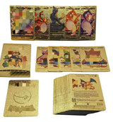 55 cartas Pok é mon de lámina dorada, cartas de batalla de cartas de colección Pok é mon Pok é mon