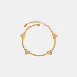 Titanium Steel Zircon Heart Bracelet - V.I.P Digital Presence