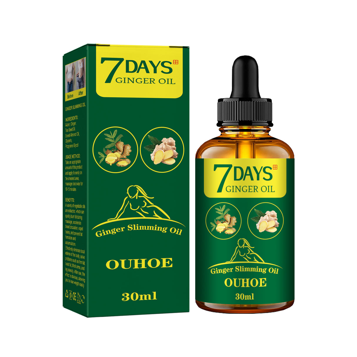 Ginger Body Shaping Essential Oil, Shaping Body Tightening And Slimming Care Massage Essential Oil - V.I.P Digital Presence
