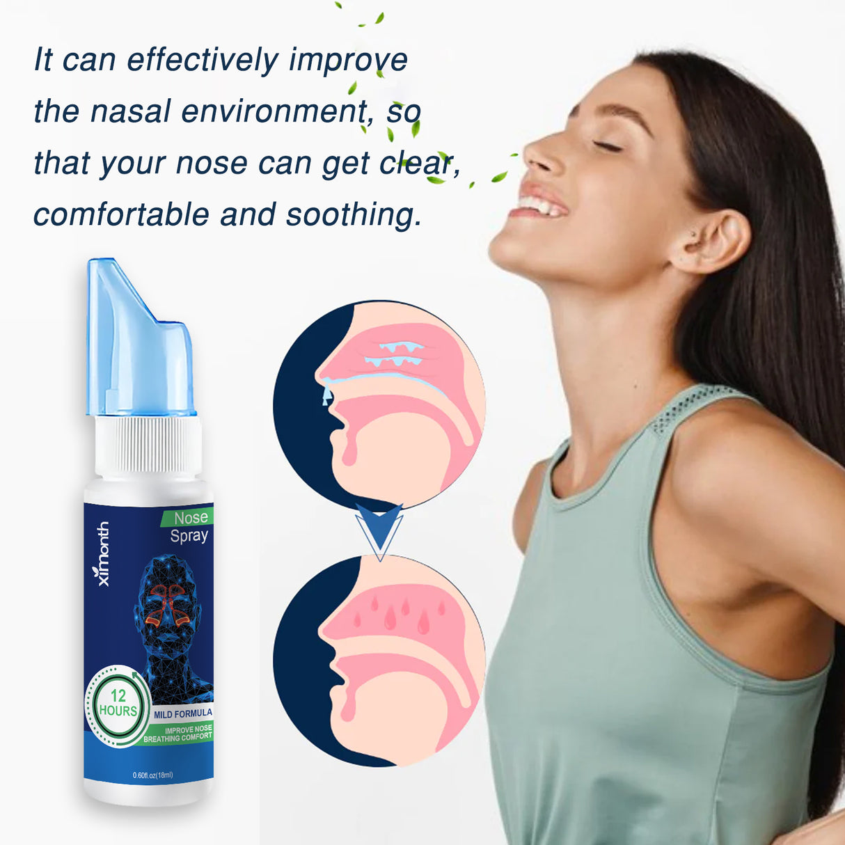 Nasal Spray Relieves Nasal Discomfort, Nasal Congestion, Runny Nose, Nasal Cleansing, Nasal Cleansing, Body Care - V.I.P Digital Presence
