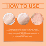 Rice Exfoliating Gel Gently Cleanses Face Body Skin Hydrating Moisturizing Refreshing Cleansing Gel