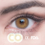 1Pcs FDA Certificate Eyes Beautiful Pupil Colorful Girl Cosplay Contact Lenses BROWN(0-600°） - V.I.P Digital Presence