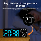 Digital Alarm Clock with Temp, Date, Week. Night Mode. Voice - controlled. 12/24H LED - V.I.P Digital Presence