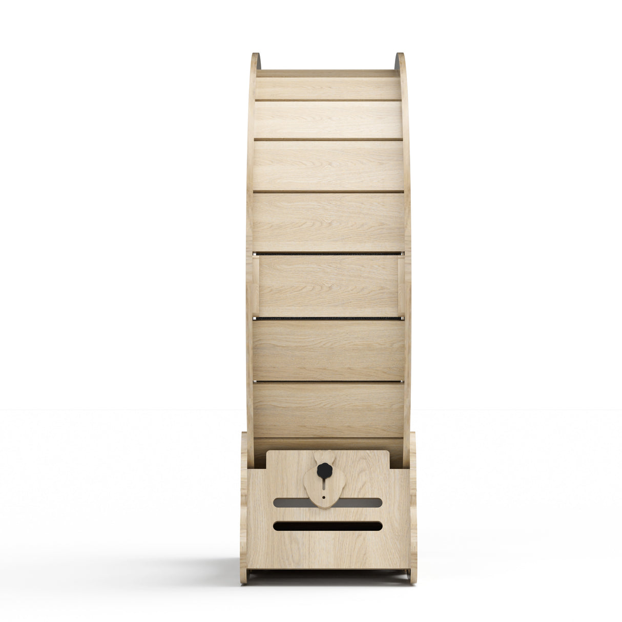 Indoor cat treadmill with carpet, tear device and latch natural wood, 39.4 inches long x 13.2 inches wide x 41.3 inches high - V.I.P Digital Presence