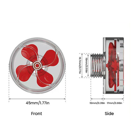 4-Blade Auto-Rotating Fan Kit for Fish Tank Outlet - Clover Accessories, Aquarium Filter Screen Add - ons - V.I.P Digital Presence