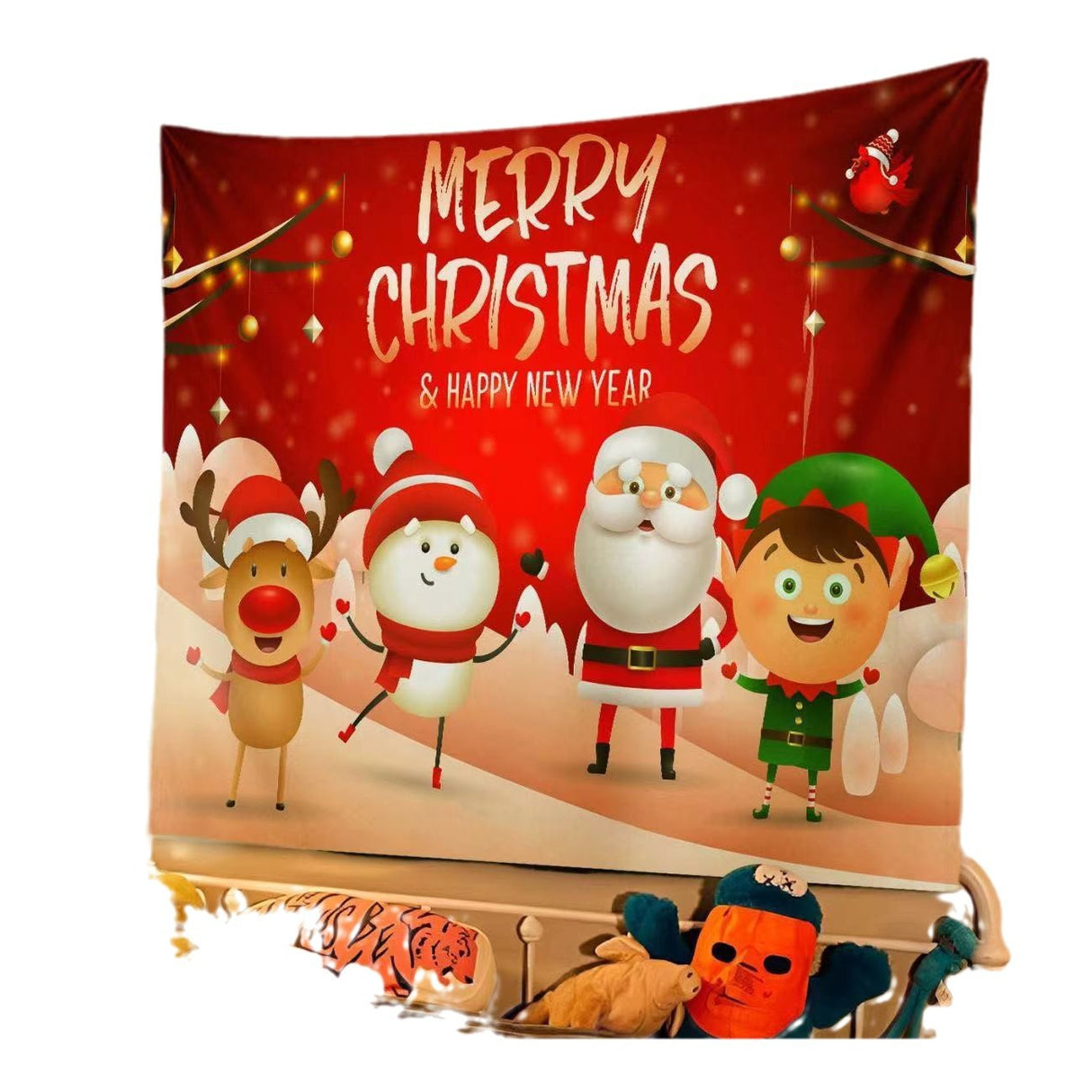 New Christmas Background Cloth, Christmas Tapestry, Christmas Party Event Decoration Hanging Cloth, Christmas Hanging Cloth - V.I.P Digital Presence