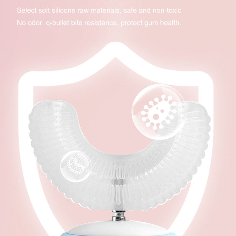 U-shaped electric toothbrush children's rechargeable 2-6-12-year-old rechargeable baby toothbrush U-shaped little dinosaur child - V.I.P Digital Presence