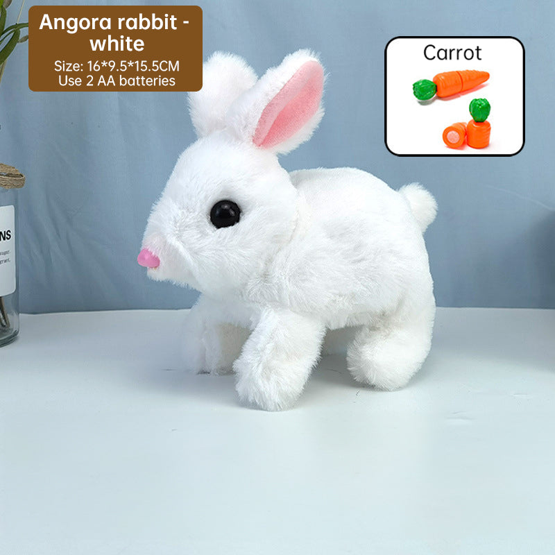 2025 Upgraded Interactive Bunny Toy. Hops, walks, talks, shakes ears. Plush Gift for Kids (Grey). - V.I.P Digital Presence