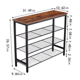 DN 4-Tier Metal Shoe Rack, Modern Multifunctional Shoe Storage Shelf with MDF Top Board, 1 pc per carton - V.I.P Digital Presence