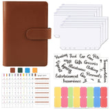 A6 Loose-Leaf Binder Budget Book Macaron Notebook Leather PU Loose-Leaf Book Cash Budget Handbook - V.I.P Digital Presence