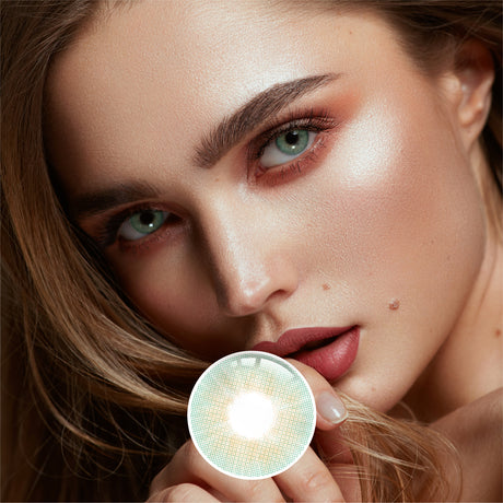 1Pair FDA Certificate Eyes Beautiful Pupil Colorful Girl Cosplay Contact Lenses  MY WAY GREEN - V.I.P Digital Presence