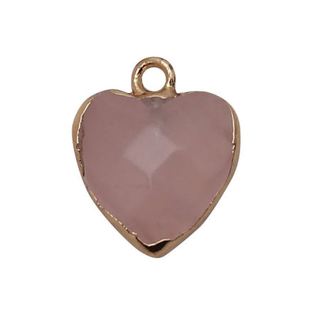 Women Jewelry  12.5mm Small Lovely Heart Pendant Labradorit Aventurine Opal Rose Crystal Quartz Stone Pendant DIY for Necklace - V.I.P Digital Presence