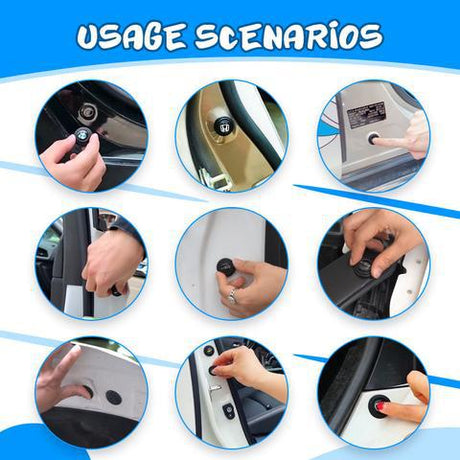 20pcs Universal Branded Silicone Car Door Shock Absorbing Buffers Protector Stickers Bumper, Fluorescent and Blac - V.I.P Digital Presence