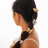 Versatile five petal flower alloy hair accessory with fashionable glossy imitation pearl bow headband - V.I.P Digital Presence