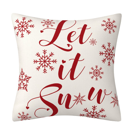 Red Christmas Snowflake Pillow Cover Amazon Home Sofa Cushion Cover Holiday Decoration Pillow - V.I.P Digital Presence